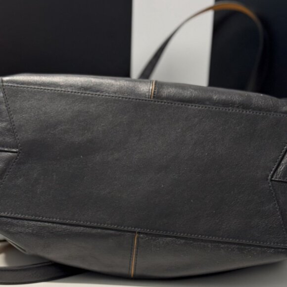 NWT VERA BRADLEY Gallatin Genuine Leather Large Shoulder Tote Bag Black 22318481 - Picture 6 of 9